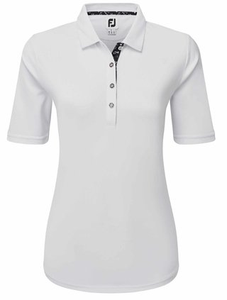 FootJoy Half-Sleeve Pique women's polo, white