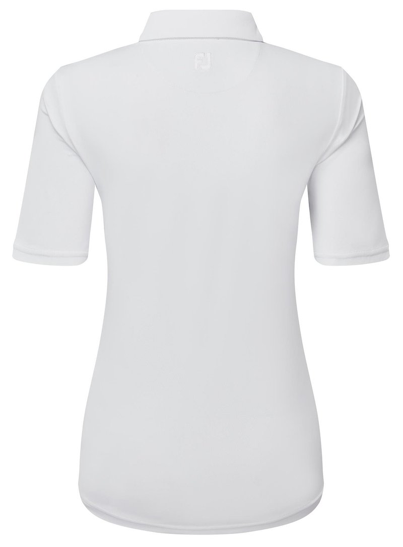 FootJoy Half-Sleeve Pique women's polo, white
