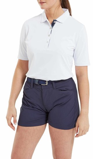 FootJoy Half-Sleeve Pique women's polo, white