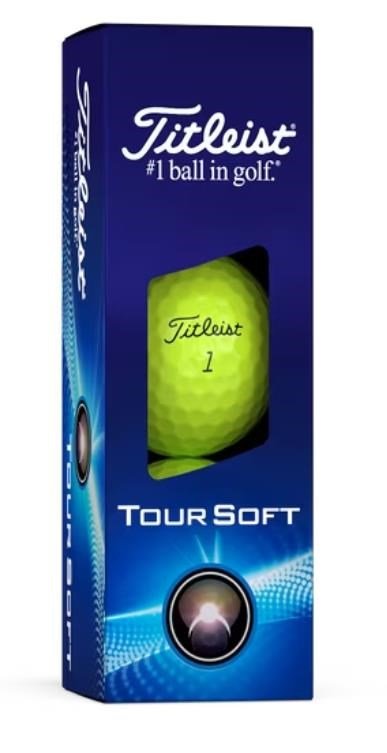 Titleist Tour Soft golf balls 2024, yellow