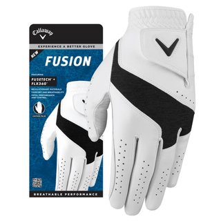 Callaway Fusion mens golf glove, white