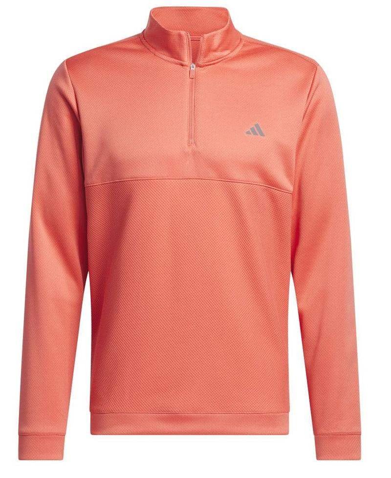 Adidas Ultimate 365 Textured 1/4 Zip men's sweatshirt, preloved scarlet
