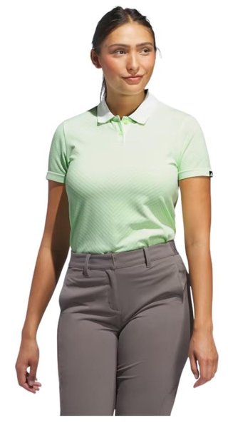 Adidas Ultimate 365 Tour PrimeKnit women's polo, crystal jade