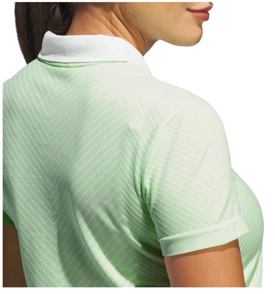 Adidas Ultimate 365 Tour PrimeKnit women's polo, crystal jade