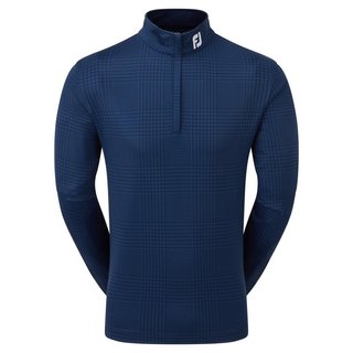 FootJoy Glen Plaid Print Chill-Out men's sweatshirt, navy
