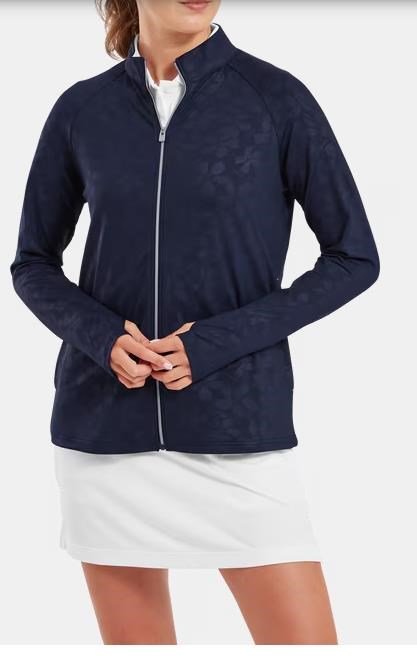 FootJoy Floral Embossed women's sweatshirt, navy
