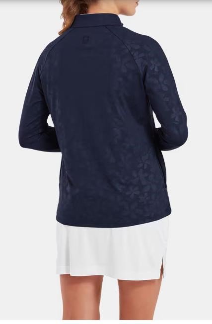 FootJoy Floral Embossed women's sweatshirt, navy
