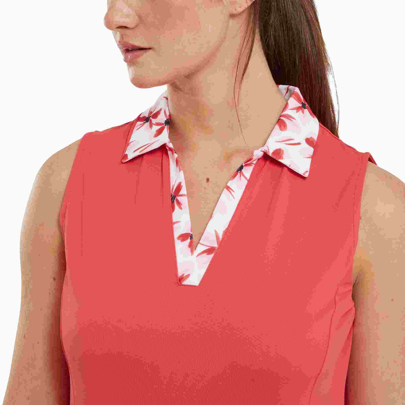 FootJoy Floral Trim women's golf dress 2024, red