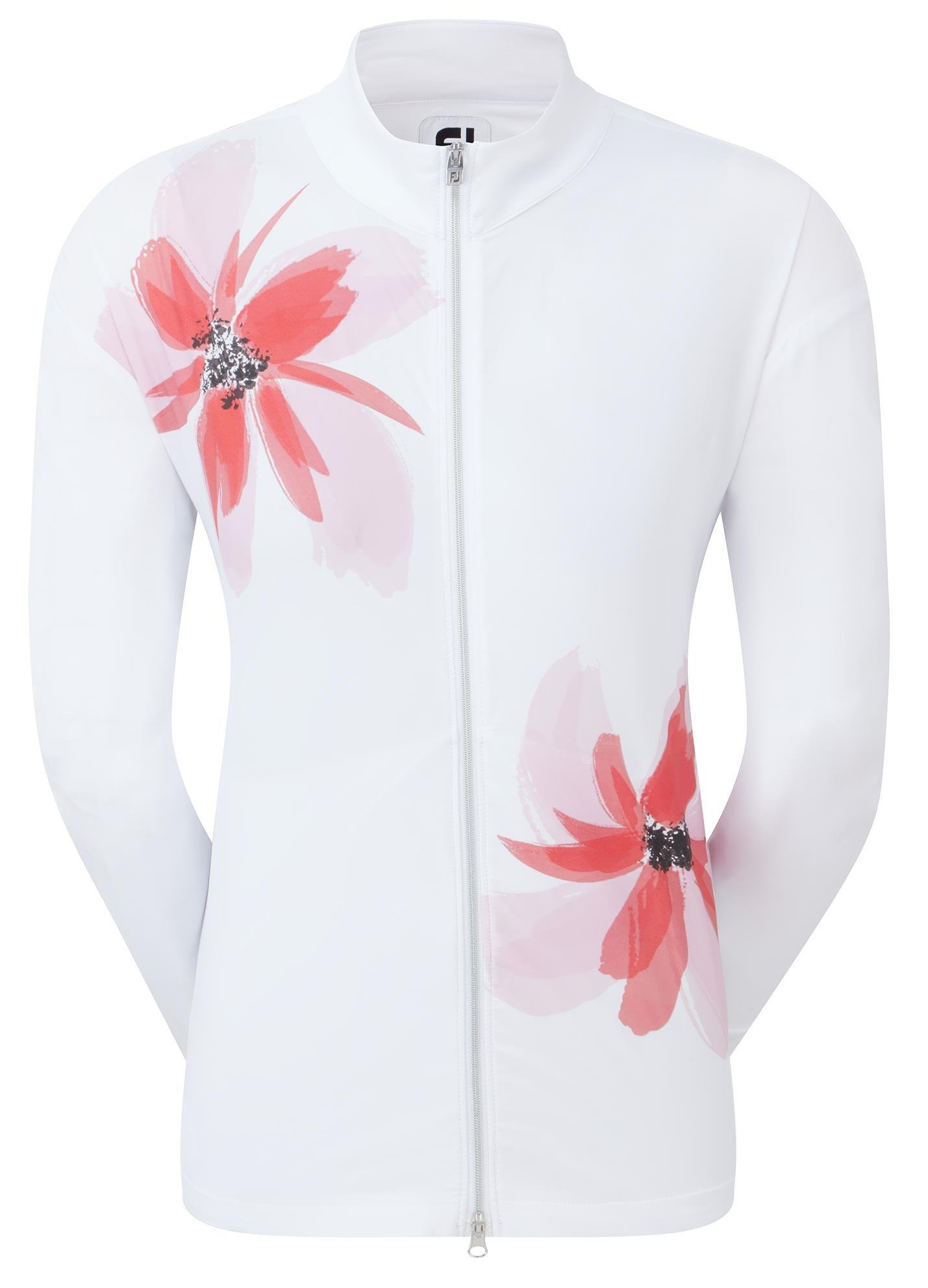 FootJoy Lightweight Full-Zip women's jacket, white/pink
