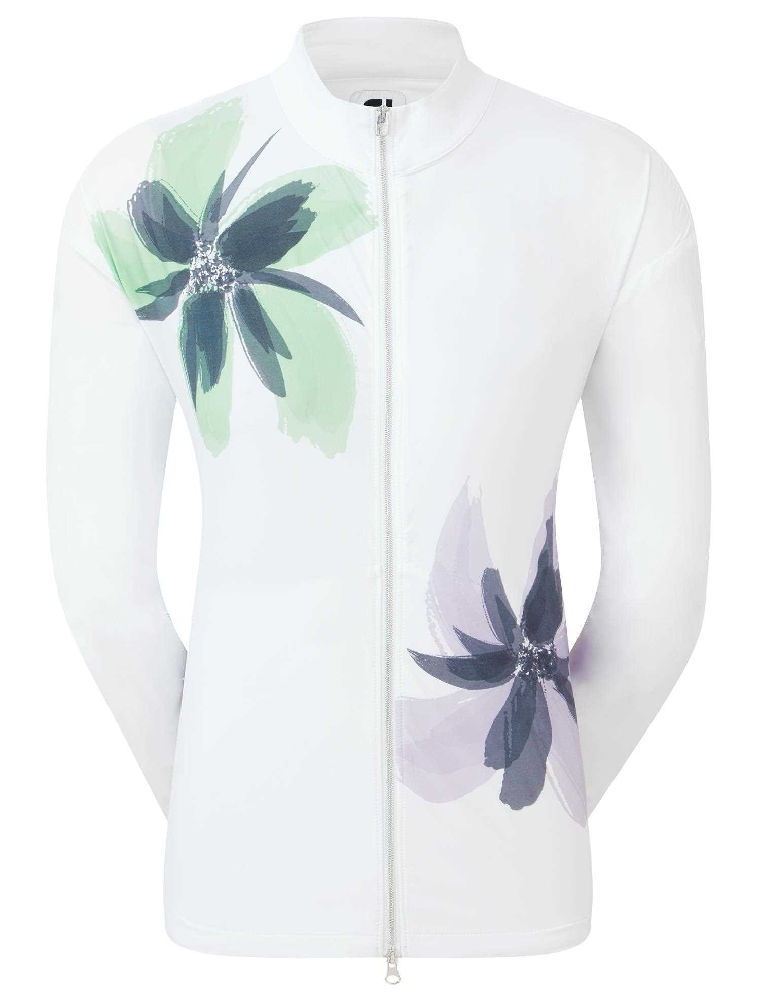 FootJoy Lightweight Full-Zip women's jacket, white/lavender