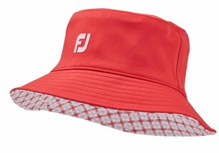 FootJoy Reversible ladies bucket hat, red/gingham