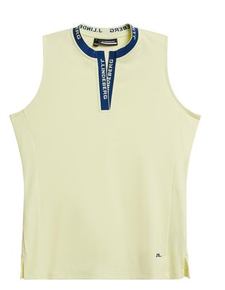 J.Lindeberg Leya Sleeveless women's polo, wax yellow