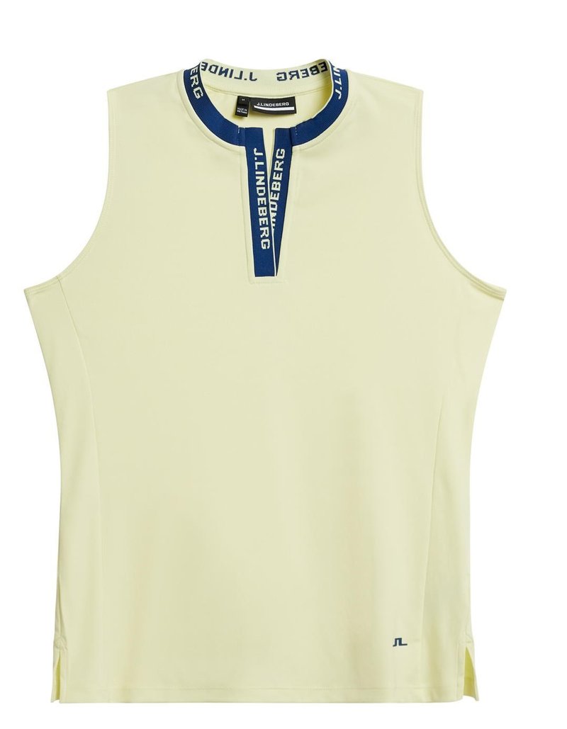 J.Lindeberg Leya Sleeveless women's polo, wax yellow