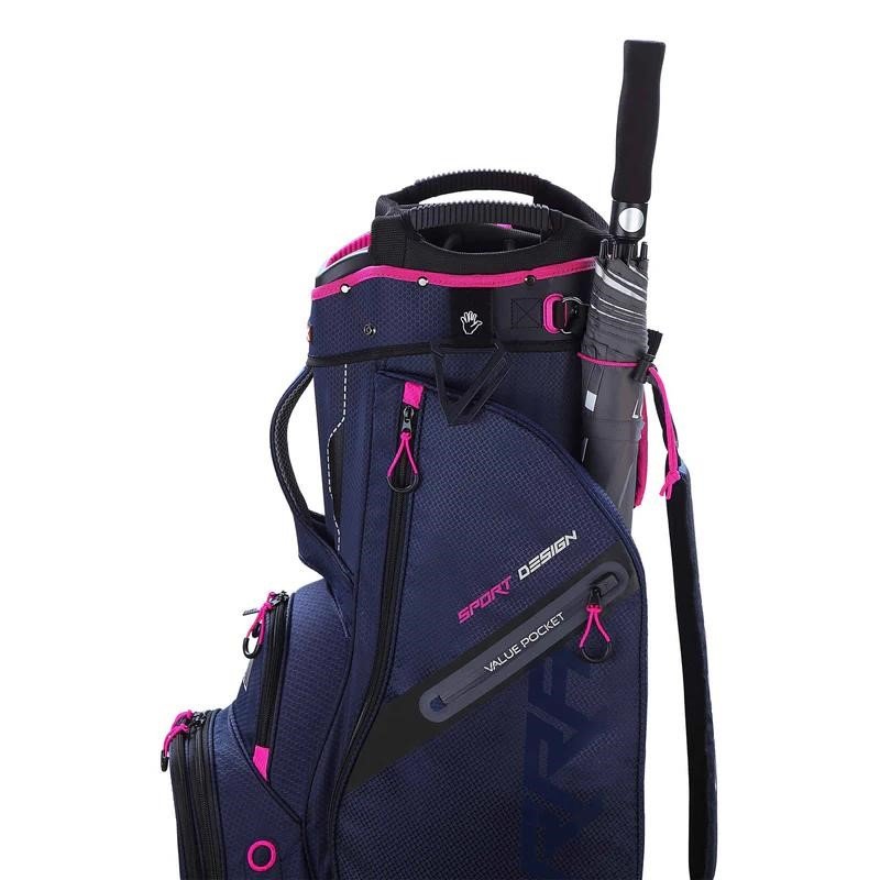 Big Max Terra Sport cart bag, steel blue/fuchsia