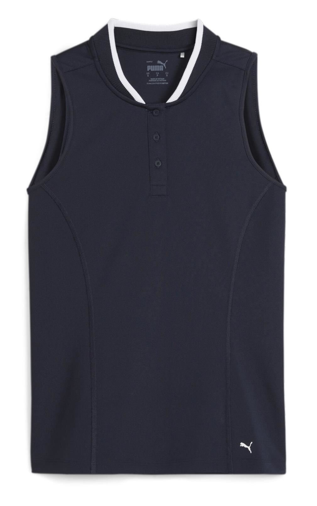 Puma Range Pique Sleeveless women's polo, navy