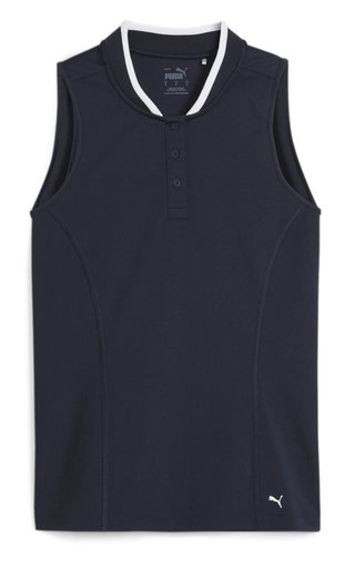 Puma Range Pique Sleeveless women's polo, navy