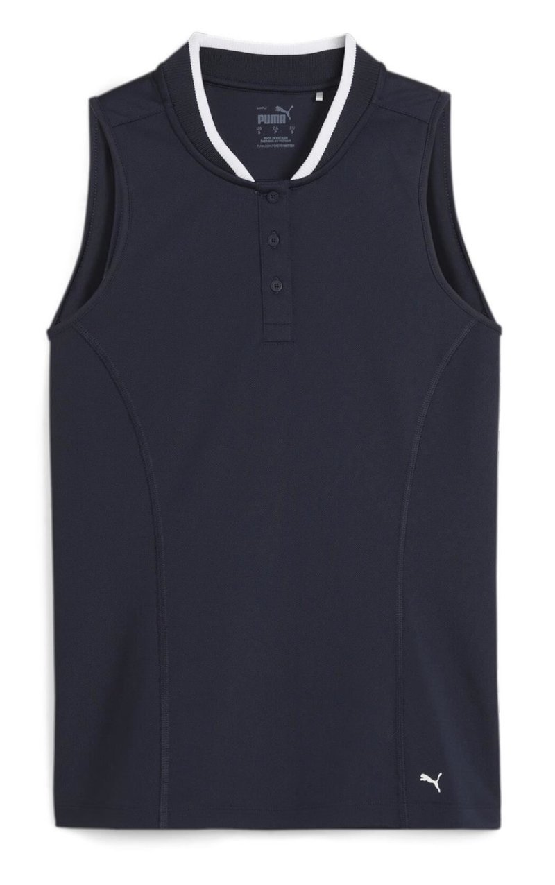 Puma Range Pique Sleeveless women's polo, navy