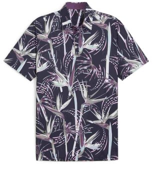 Puma Mattr Birds of Paradise men's polo, deep blue