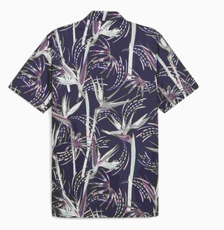 Puma Mattr Birds of Paradise men's polo, deep blue