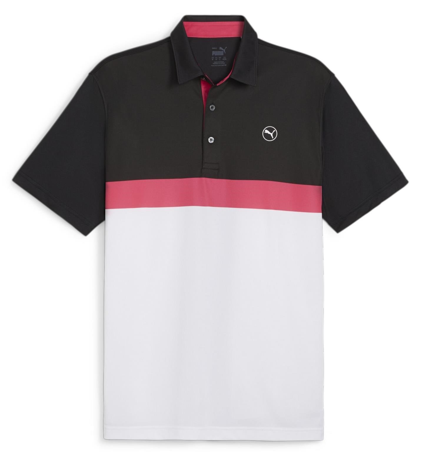 Puma Pure Colorblock men's polo, white
