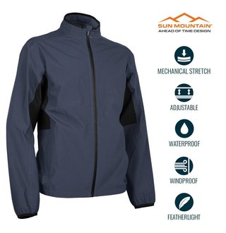 Sun Mountain Monsoon waterproof men's jacket, navy/black