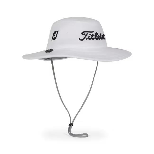 Titleist Tour Aussie men's bucket hat, white/black
