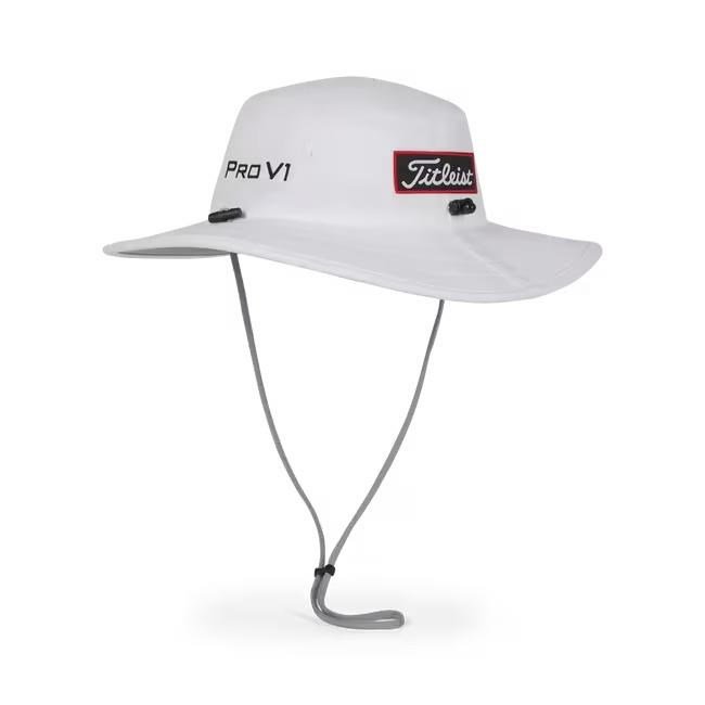 Titleist Tour Aussie men's bucket hat, white/black