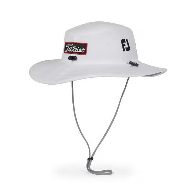 Titleist Tour Aussie men's bucket hat, white/black