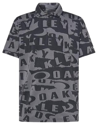 Oakley Ransom Jacquard men's polo, collage black