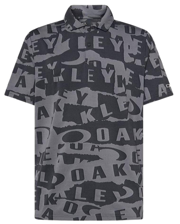 Oakley Ransom Jacquard men's polo, collage black
