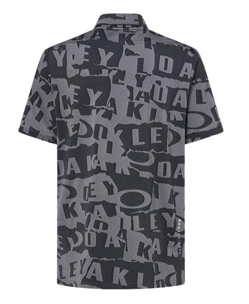 Oakley Ransom Jacquard men's polo, collage black
