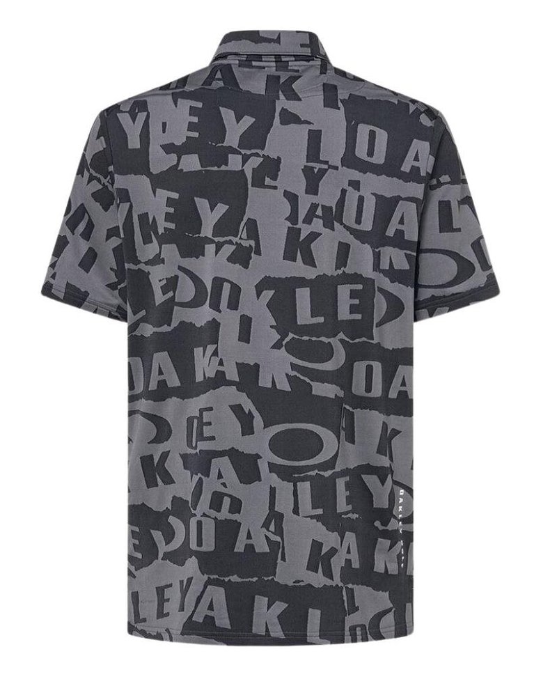 Oakley Ransom Jacquard men's polo, collage black