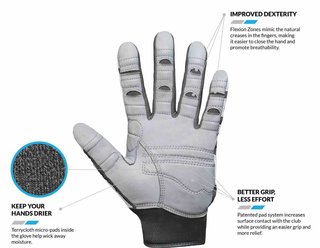 Bionic Relief Grip 2.0 mens golf glove, white