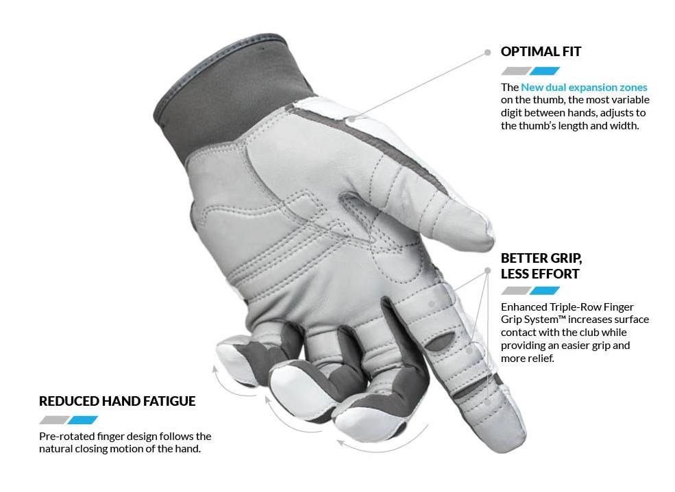 Bionic Relief Grip 2.0 mens golf glove, white