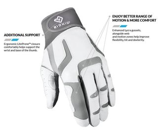 Bionic Relief Grip 2.0 ladies golf glove, white