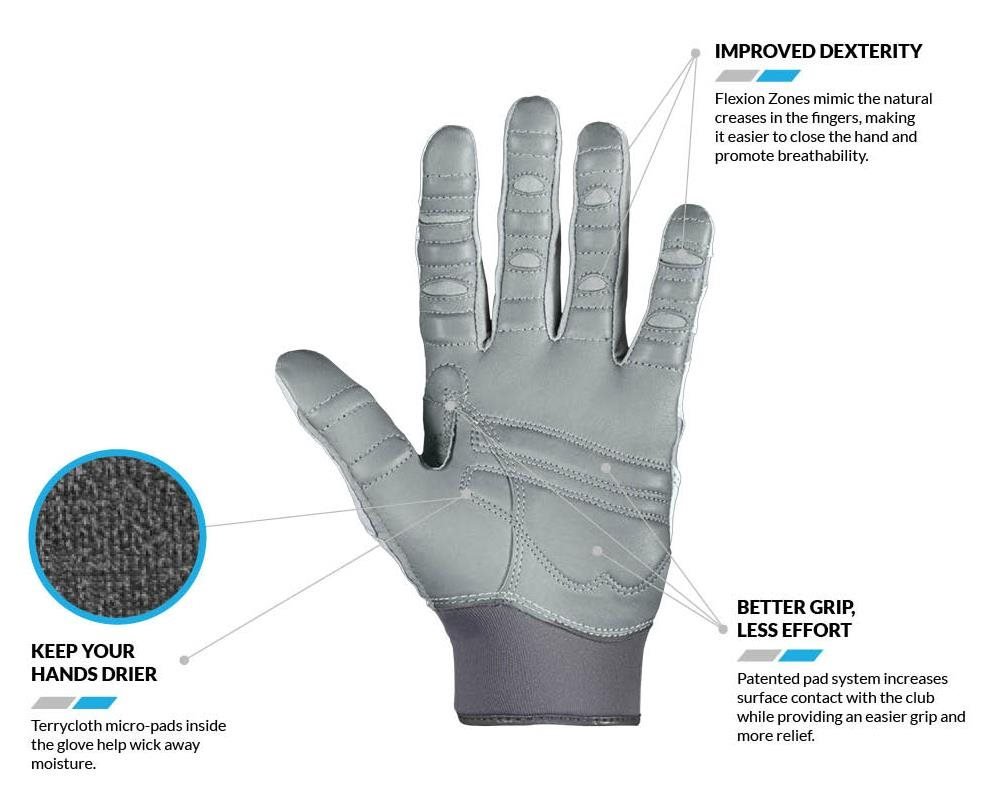 Bionic Relief Grip 2.0 ladies golf glove, white