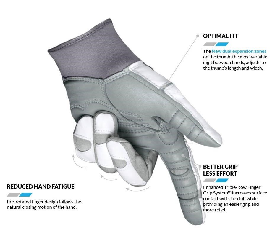Bionic Relief Grip 2.0 ladies golf glove, white