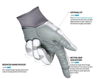 Bionic Relief Grip 2.0 ladies golf glove, white