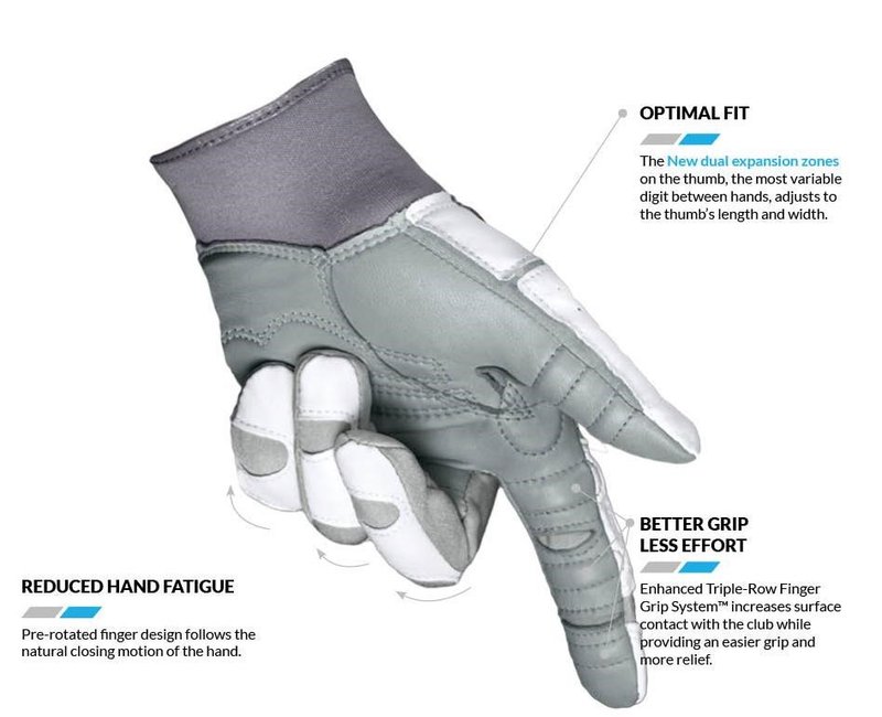 Bionic Relief Grip 2.0 ladies golf glove, white