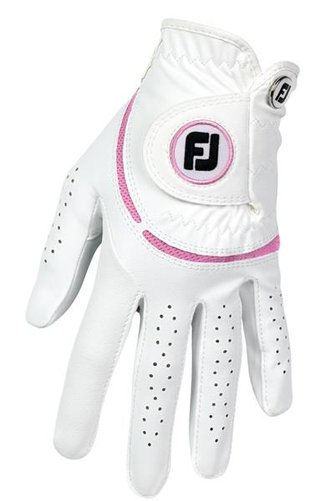FootJoy WeatherSof ladies golf glove, white/pink