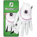 FootJoy WeatherSof ladies golf glove, white/pink