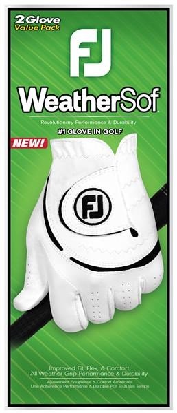 FootJoy WeatherSof Ladies Golf Glove (2 Pack), white/black
