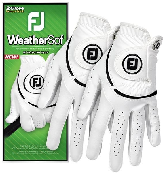 FootJoy WeatherSof Ladies Golf Glove (2 Pack), white/black