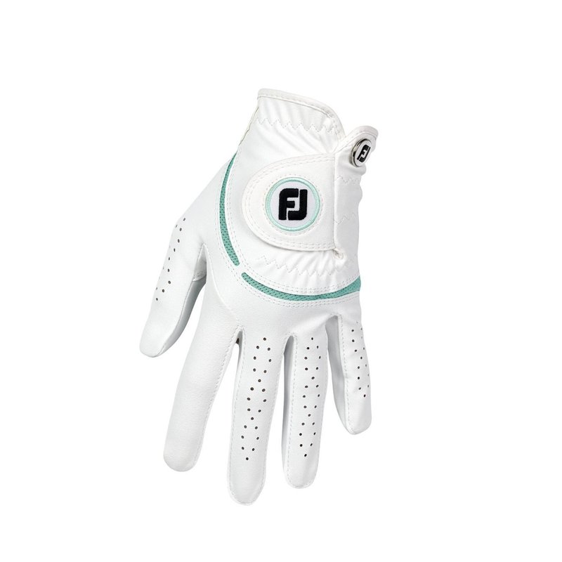 FootJoy WeatherSof ladies golf glove, white/sea glass