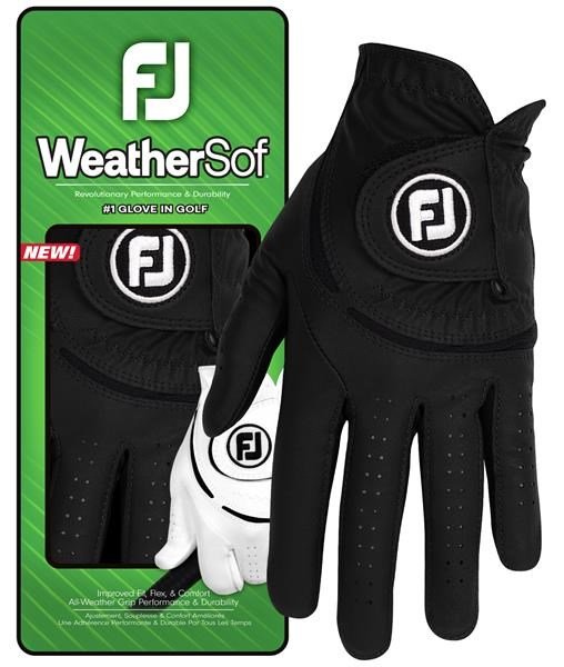 Footjoy WeatherSof mens golf glove, black