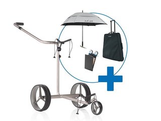 JuCad Drive S 2.0 set electric trolley, stříbrná