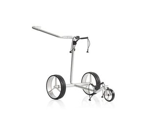 JuStar Carbon Light SET (incl. umbrella, scorecard holder, carry bag, el. parking brake) electric trolley, titanium