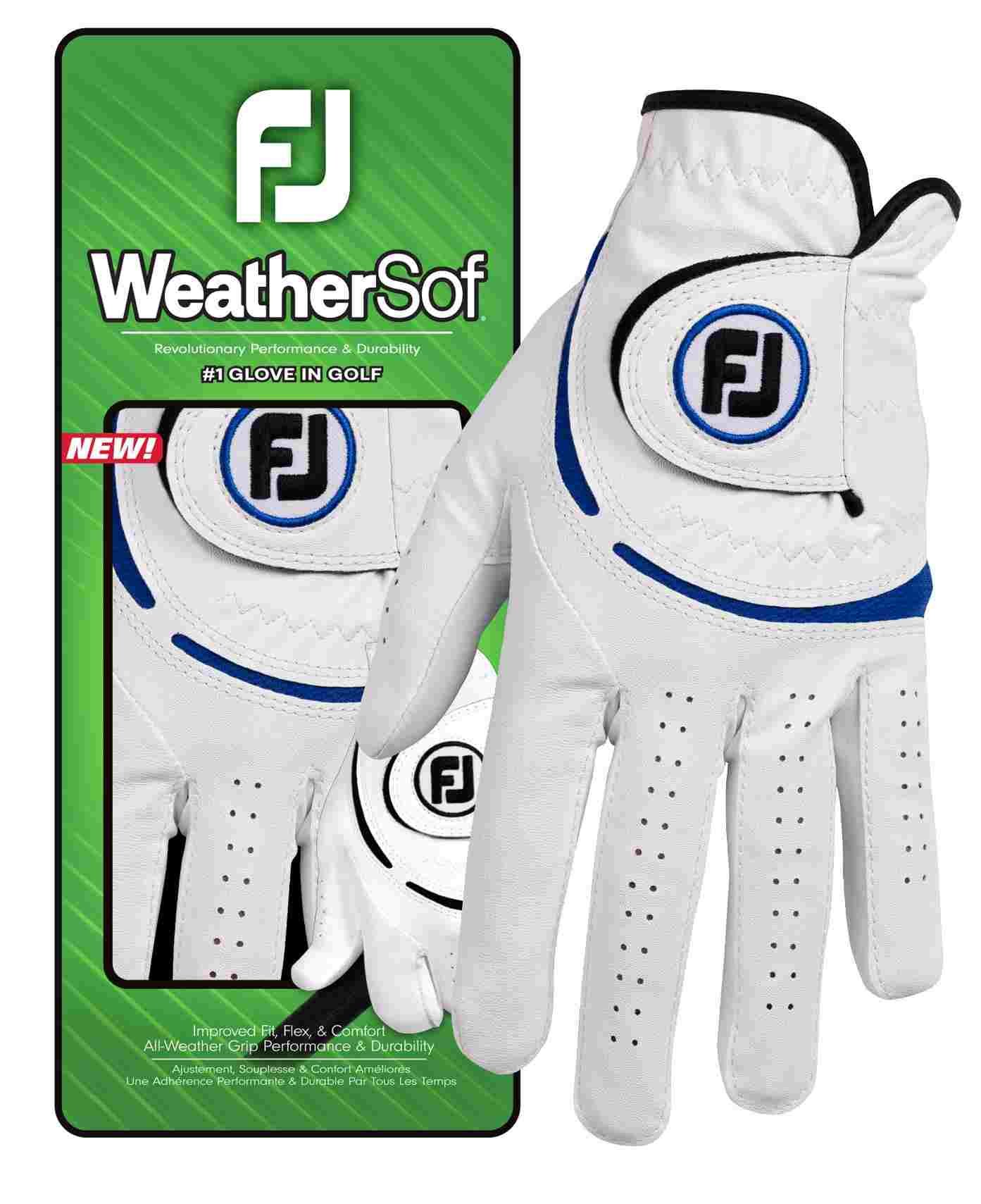 Footjoy FootJoy WeatherSof 24 mens glove, white/blue