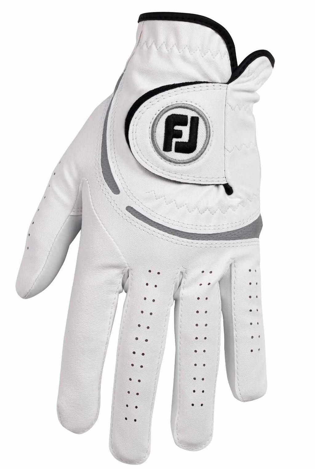 FootJoy WeatherSof 24 mens golf glove, white/grey