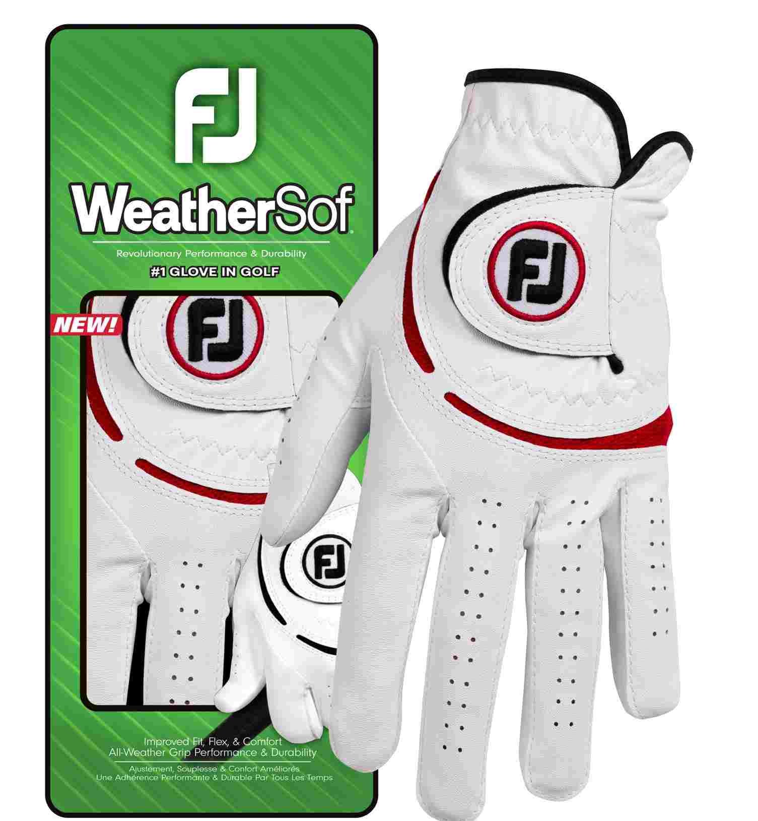 FootJoy WeatherSof 24 mens golf glove, white
